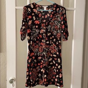 H&M•Black Floral Dress•Size 6